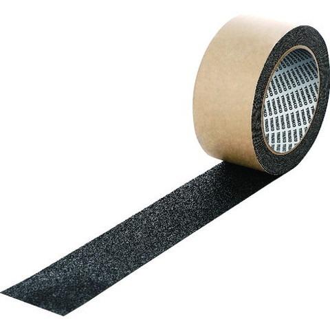 TRUSCO トラスコ ノンスリップテープ屋内外用 平滑面強粘着タイプ 50mmX5m 黒 オ纏メ1...
