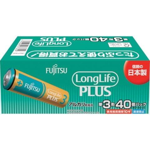 富士通 アルカリ乾電池単3 Long Life Plus 40個パック LR6LP40S 代引不可
