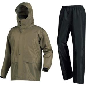 カジメイク 7541 ローリングレインスーツ オリーブ M 754158M 保護具 作業服 雨具 代...