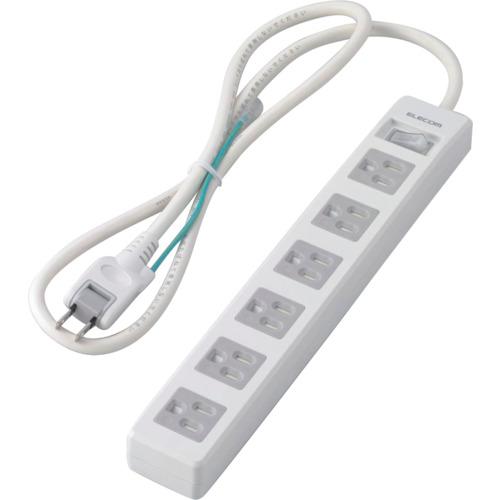 ELECOM タップ 3P6個口 差込口2P 一括スイッチ マグネット付 ホコリシャッター付 1m ...