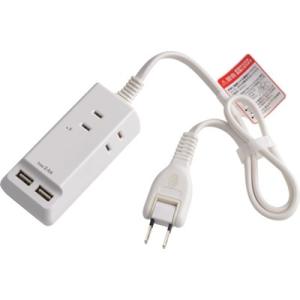 ELPA 耐雷USBコード付きタップ 0.5m WL2205SU オフィス・住設用品 OA用品 OA...