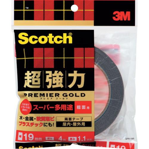 3M スコッチ 超強力両面テープ プレミアゴールド スーパー多用途 粗面用 19mm×4m 代引不可