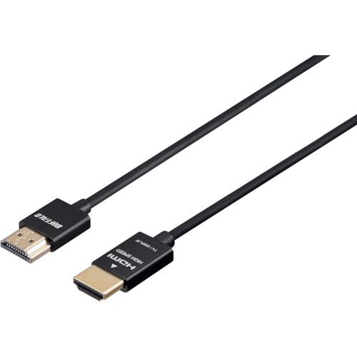 BUFFALO イーサネット対応 HIGH SPEED HDMIケーブル スリムタイプ 5.0m ブ...
