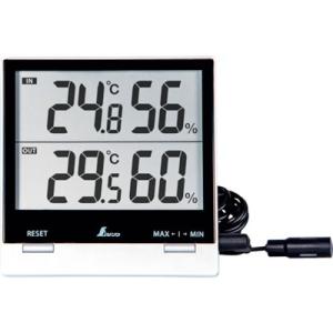 シンワ デジタル温湿度計Smart C最高・最低 室内・室外防水外部センサー 73120 測定・計測...