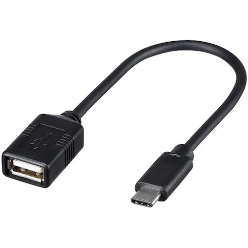 BUFFALO USB2.0変換ケーブル Aメス to C 0.15m ブラック BSUAMC201...