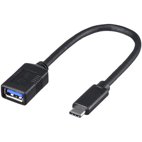 BUFFALO USB3.1 Gen1変換ケーブル Aメス to C 0.15m ブラック BSUA...