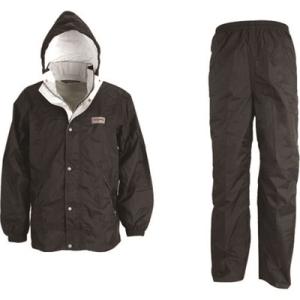 カジメイク エントラントレインスーツ2 ブラック M 725091M 保護具 作業服 雨具 代引不可