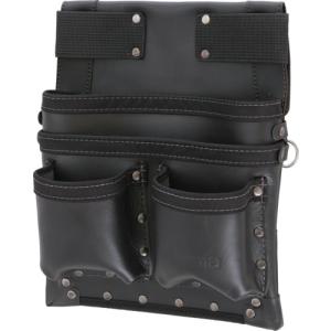 タジマ セフツイン腰袋 本革 釘袋 3段大 SFKBKKG3L2H 手作業工具 バックパック ツールバッグ 工具差し 腰袋 代引不可