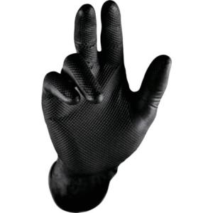 ハラダ グリッパーズグローブ ブラック M50枚入 原田産業 保護具 作業手袋 使い捨て手袋 代引不可