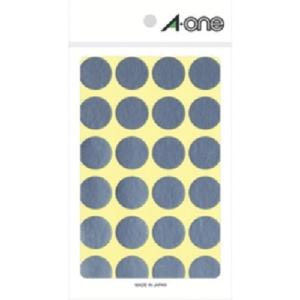 3M エーワン TM上 カラーラベル 丸型 20mmΦ 銀 8枚入 7052 オフィス・住設用品 オ...