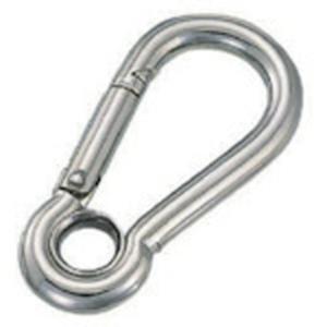 水本 Sフック ステンレス スナップフックA型リング付 線径8mm 長サ80mm 水本機械製作所 金...