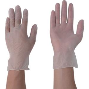AS クリーンノール手袋PVCパウダーフリーL 690501 保護具 作業手袋 使い捨て手袋 代引不...