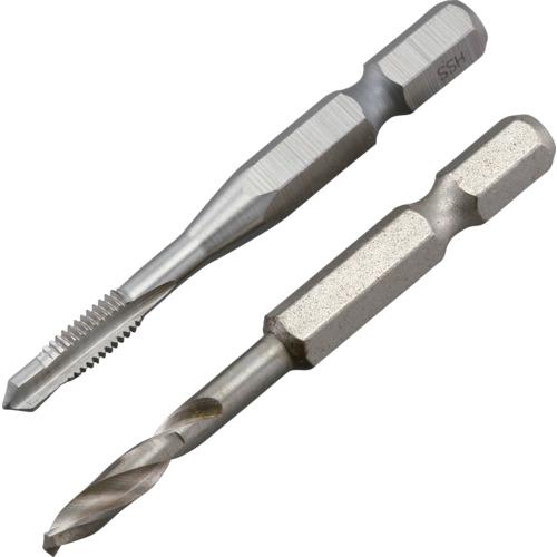 スレッドマスター 六角軸ガイド付タップ M4×0.7mm 3.3mm下穴ドリル付 22253 切削工...