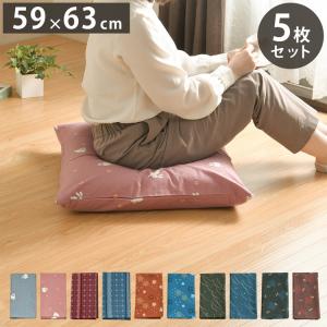 座布団カバー 5枚セット 59×63cm 綿10...の商品画像