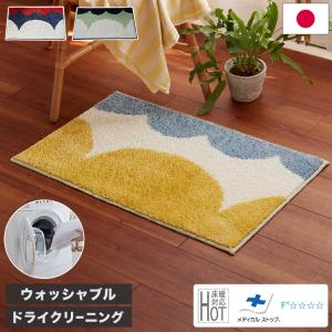 玄関 マット 45×75cm 日本製 長方形 ウォッシャブル ドライクリーニング メディカルストップ 耐熱 F 北欧 かわいい 四角 おしゃれ デザインライフ 代引不可｜recommendo