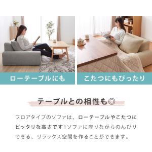フロアソファ 日本製 2人掛け 低反発 カウチ...の詳細画像5