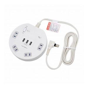 朝日電器 タイライマルガタ4P2MUSBタップ...の詳細画像1