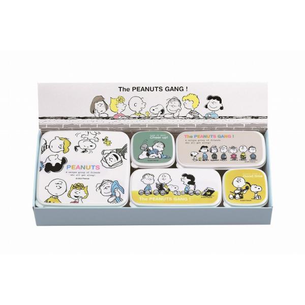 BT シール容器5pcセット ブレイクタイムシリーズ スヌーピー ピーナッツ 5個セット 小分け 冷...