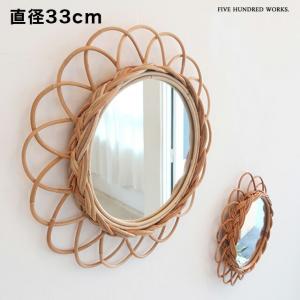 ミラー 鏡 壁掛け アラログフラワーミラー Lサイズ