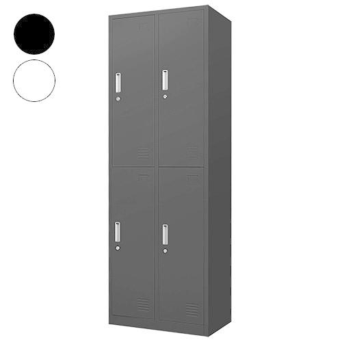 ※法人様限定販売 ロッカー 4人用 2列2段 高さ180cm 工具不要で組み立て品 かぎ付き 更衣ロ...
