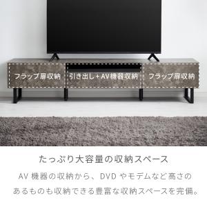 テレビボード ストーン調 幅180cm ガラス...の詳細画像5