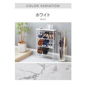 棚付き シューズラック 6足収納 幅60cm ...の詳細画像1
