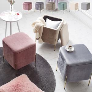 スツール 収納 おしゃれ ベルベッド ベロア くすみカラー