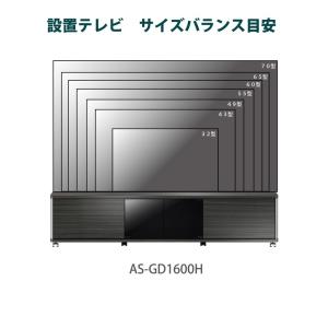 テレビ台 ハイタイプ 幅160cm ブラック ...の詳細画像1