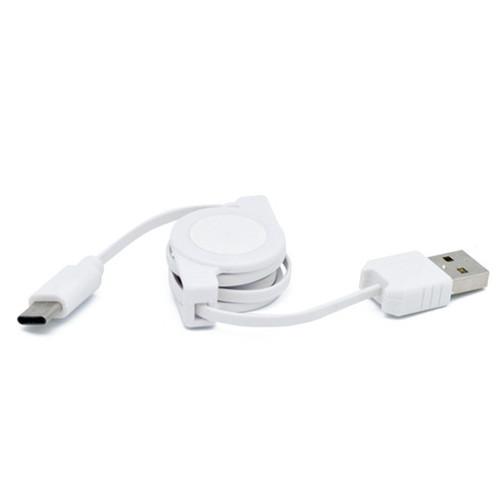 日本トラストテクノロジー 2.0A急速充電対応TYPE-C充電リールケーブル ホワイト JSC-00...