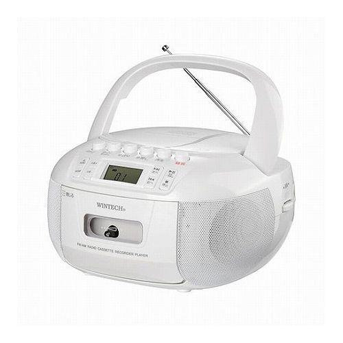 WINTECH CDラジカセ ホワイト CDR-YS1 家電 オーディオ関連 ラジカセ 代引不可