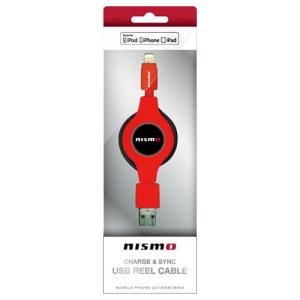 NISSAN 公式ライセンス品 NISMO CHARGE & SYNC USB REEL CABLE FOR IPHONE RED NMMUJ-RRD｜recommendo