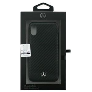 Mercedes iPhoneX専用 カーボン調PUハードケース Dynamic PU Leather Hard case iPhone X MEHCPXSRCFBK｜recommendo