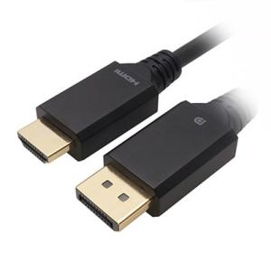 ホーリック DisplayPort→HDMI変換ケーブル 2m DPHA20-809BB パソコン周辺機器 代引不可
