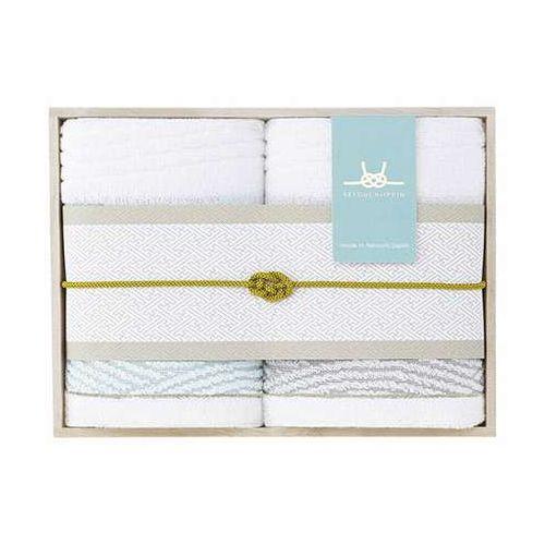 瀬戸内逸品 しおさい フェイスタオル2P 木箱入 34×80cm C7037018 代引不可