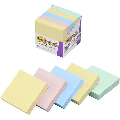 3M Post-it ポストイット 強粘着ノート パステルカラー 4色混色 3M-650-5SSAP...