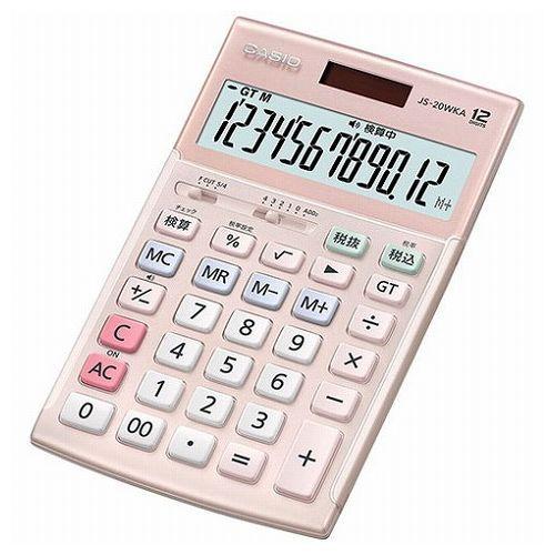 カシオ計算機 CASIO 実務電卓 検算タイプ ジャストタイプ12桁 ピンク JS-20WKA-PK...