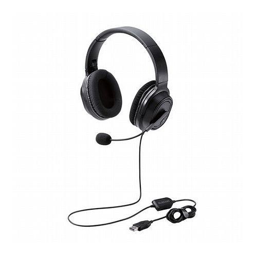 エレコム オーバーヘッドタイプヘッドセット/両耳/USB/40mmドライバ/ブラック HS-HP30...