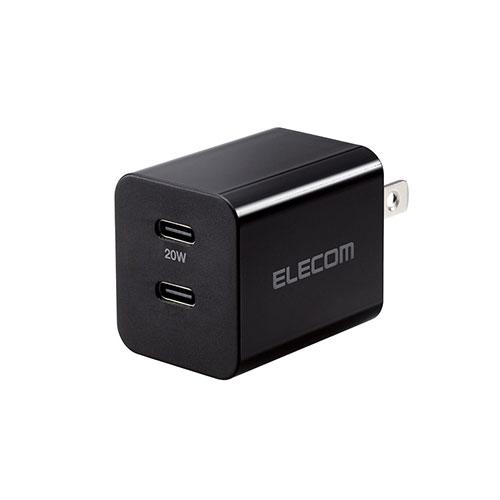 エレコム USB Power Delivery 20W AC充電器 C×2 MPA-ACCP35BK...