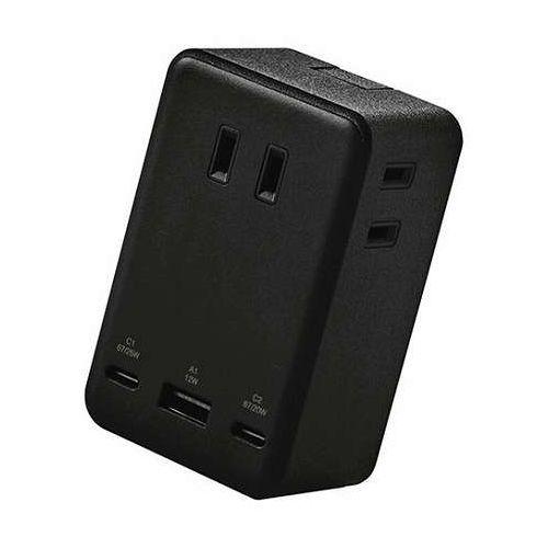 エレコム コンセント直挿しUSBタップ 67W/A×1+C×2 T-U09-3AC2BK 代引不可