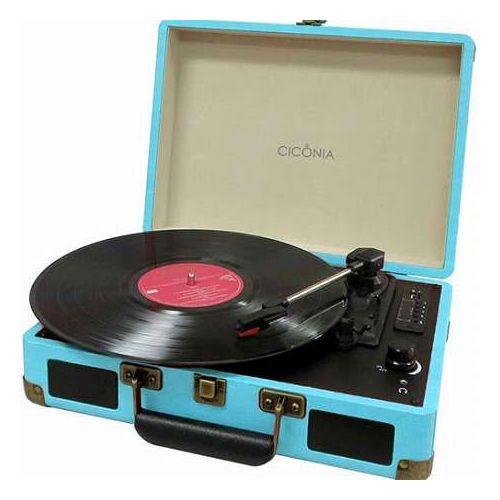 センター商事 CICONIA クラシカルレコードプレーヤー ライトブルー TE-1907LB 代引不...