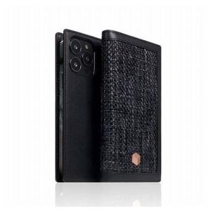 SLG Design Edition Calf Skin Leather Diary for iPhone 13 Pro 手帳型ケース ブラック SD22134i13PBK 代引不可｜recommendo