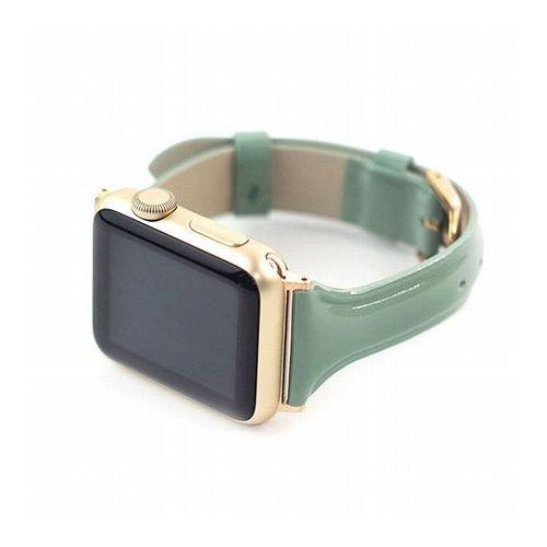 WEARPLANET Slim Line 本革 エナメルバンド for Apple Watch 41...