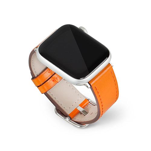 EGARDEN スクエアバックル本革バンド for Apple Watch 41/40/38mm マ...