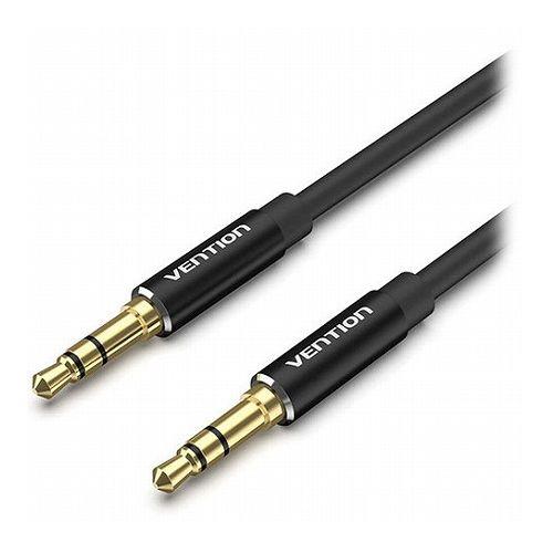 VENTION 3.5mm Male to Male オーディオケーブル 0.5m Black アル...