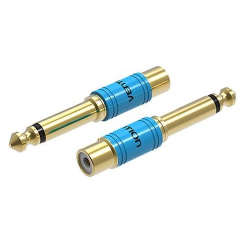VENTION 6.5mm Male to RCA Female オーディオ アダプター ブルー V...