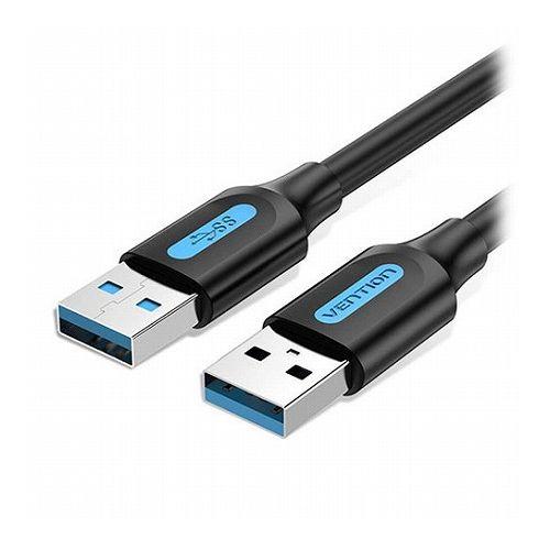 VENTION USB 3.0 A Male to A Male ケーブル 0.5m Black P...