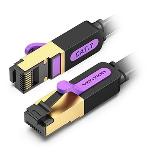VENTION Cat.7 薄型LANケーブル 8m ブラック IC-9488 パソコン周辺機器 代...