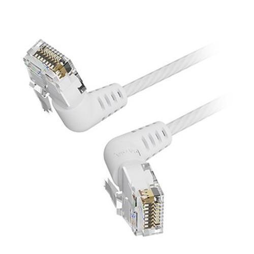 VENTION Cat.6a LANケーブル UTP 直角コネクタ 360°スイングタイプ ホワイト...