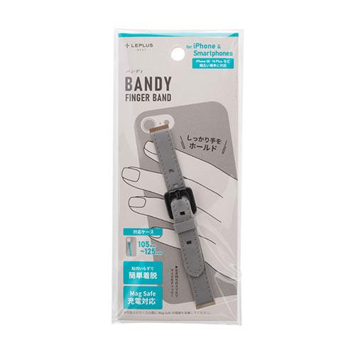 LEPLUS NEXT スマホバンド BANDY FINGER BAND PUレザータイプ ライトグ...