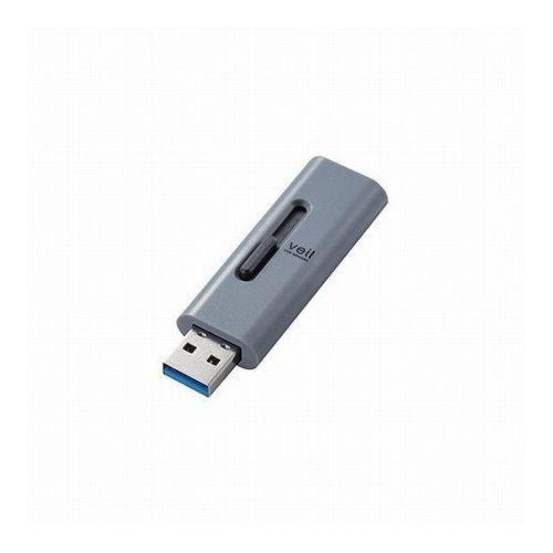 5個セットエレコム USBメモリー/USB3.2Gen1対応/スライド式/128GB/グレー MF-...